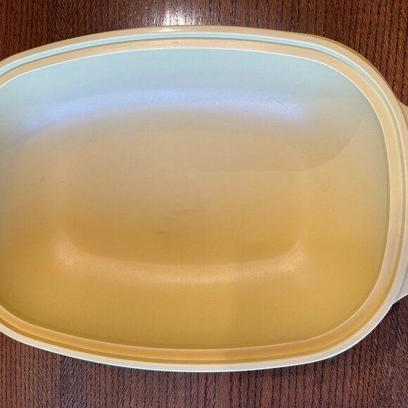 VINTAGE TUPPERWARE - HARVEST GOLD 1273 VEGETABLE & RICE STEAMER (x2) - Picture 5 of 7